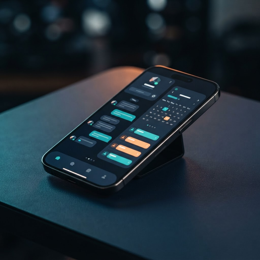 Envy AI messaging and booking interface on a smartphone